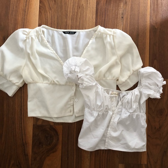 White button up crop tops bundle - Picture 2 of 7